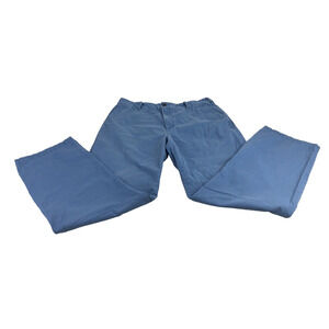 Izod Saltwater Men's Pants 36 x 32 Blue Chino Flat Front Straight Leg 45SP012464